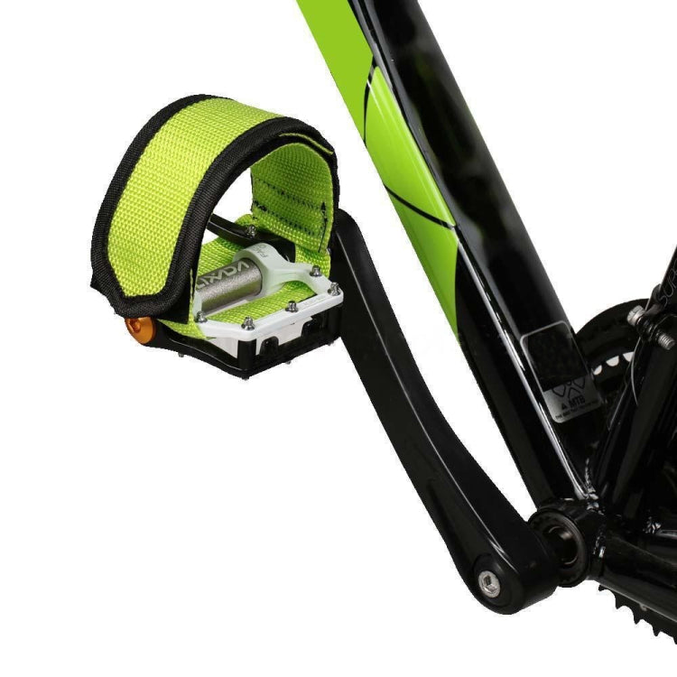 2 PCS Bicycle Pedals Bands Feet Set With Anti-slip Straps Beam Foot(Yellow)