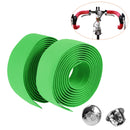 1 Pair TOSEEK New Cycling Road Bike Sports Bicycle Cork Handlebar Tape Wrap + 2 Bar Plug(Green)