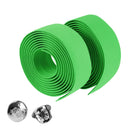 1 Pair TOSEEK New Cycling Road Bike Sports Bicycle Cork Handlebar Tape Wrap + 2 Bar Plug(Green)