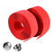 1 Pair TOSEEK New Cycling Road Bike Sports Bicycle Cork Handlebar Tape Wrap + 2 Bar Plug(Red)