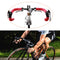 1 Pair TOSEEK New Cycling Road Bike Sports Bicycle Cork Handlebar Tape Wrap + 2 Bar Plug(Red)