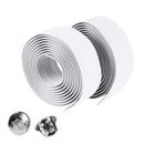 1 Pair TOSEEK New Cycling Road Bike Sports Bicycle Cork Handlebar Tape Wrap + 2 Bar Plug(White)