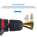 Chamfer Stainless Steel Deburring External Chamfer Tool Hexagonal Handle Three-slot Chamfer(Silver)