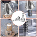 Chamfer Stainless Steel Deburring External Chamfer Tool Hexagonal Handle Three-slot Chamfer(Silver)