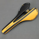 TOSEEK Road Bike Carbon Fiber Seat Bicycle Hollow Seat Saddle, 3K Texture + Extinction(Orange)