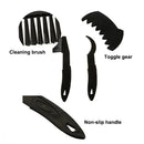 2 Set Bicycle Chain Cleaning Brush Flywheel Cleaning Tools Crankset Brush Cleaning Chain Wheel Set Brush (Red)
