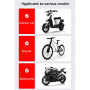 Multifunction 4 in 1 Phone Holder Bicycle Bell Power Bank Cycling Lamp Flashlight(Black)