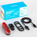 Bicycle USB Rechargeable Taillight LED Tail Lamp (Blue Light)