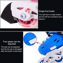Children Thickened Bracket Roller Skates Skating Shoes, Size : M(Blue)