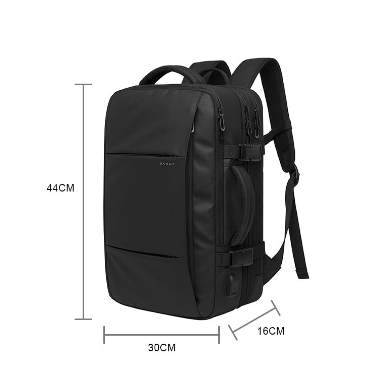 BANGE Business Backpack Men Travel Waterproof Large Capacity Computer Shoulders Bag(Black)