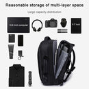 BANGE Business Backpack Men Travel Waterproof Large Capacity Computer Shoulders Bag(Black)