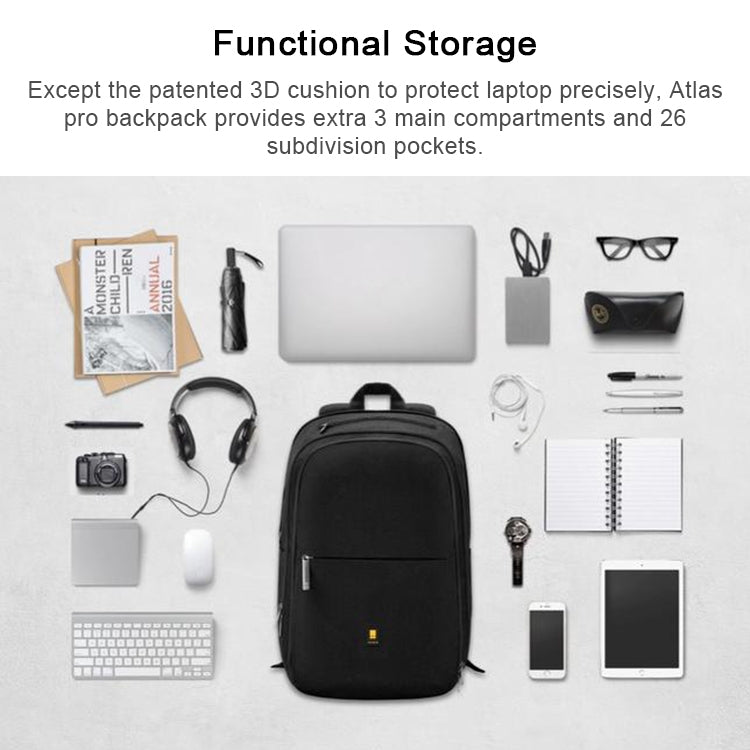 LEVEL8 Atlas Pro Laptop Backpack Shoulders Bag(Blue)