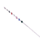 Star Style Stained Glass Presbyopic Myopic Eyeglasses Chain(Silver)