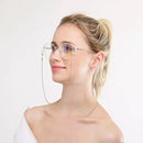 2 PCS Stars Style Hollow Fashion Simple Eyeglasses Chain(Silver)
