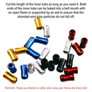 BIKERSAY Bicycle Fishbone Variable Speed Cable Tube Set Aluminum Alloy Bamboo Joint Line Pipes(Black)