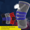 Outdoor Fitness Mountaineering Knit Protection Silicone Anti - collision Spring Support Sports Knee Protector, Size: XL (Light Grey)