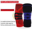 Outdoor Fitness Mountaineering Knit Protection Silicone Anti - collision Spring Support Sports Knee Protector, Size: XL (Light Grey)
