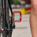 GUB GC010 MTB Bicycle Pedals(Black Red)