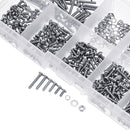 600 PCS M2 304 Stainless Steel Hex Socket Cap Head Screw Washer Nut Kit