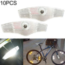 10 PCS Mountain Bike Spoke Reflection (White)