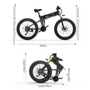 [UK Warehouse] BEZIOR X PLUS 1500W 48V / 17.5AH Foldable Electric Bicycle with LCD Display & 26 inch Tires, UK Plug(Black Red)