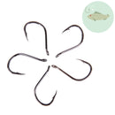 500 PCS Mixed Size Fish Barbed Hook Fishing Hooks with Hole