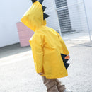 Cartoon Dinosaur Children Fashion Raincoat Size: M(Yellow)