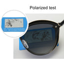 P0824 Women Fashion Retro Round Metal Frame UV400 Polarized Sunglasses(Brown)