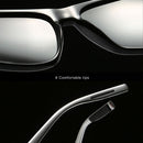 Men Retro Fashion Aluminum Magnesium Frame UV400 Polarized Sunglasses (Black Tarnish+ Blue)