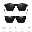 Men Retro Fashion Aluminum Magnesium Frame UV400 Polarized Sunglasses (Black Tarnish+ Blue)
