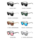 Men Retro Fashion Aluminum Magnesium Frame UV400 Polarized Sunglasses (Black Tarnish+ Blue)