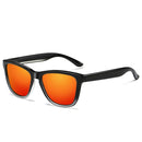 Unisex Retro Fashion Plastic Frame UV400 Polarized Sunglasses (Gradient Black + Red)