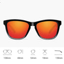 Unisex Retro Fashion Plastic Frame UV400 Polarized Sunglasses (Gradient Black + Red)
