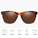 Unisex Retro Fashion Plastic Frame UV400 Polarized Sunglasses (Demi Brown +Brown)