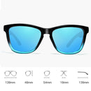 Unisex Retro Fashion Plastic Frame UV400 Polarized Sunglasses (Gradient Black + Blue)