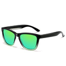 Unisex Retro Fashion Plastic Frame UV400 Polarized Sunglasses (Gradient Black +Green)