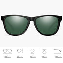 Unisex Retro Fashion Plastic Frame UV400 Polarized Sunglasses (Matte Black + G15 Green)
