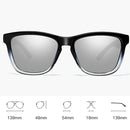 Unisex Retro Fashion Plastic Frame UV400 Polarized Sunglasses (Gradient Black + Silver)