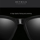 Unisex Retro Fashion Plastic Frame UV400 Polarized Sunglasses (Gradient Black + Silver)