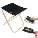 CLS Outdoor Portable Aluminum Alloy Fishing Barbecue Folding Stool, Size: 24.8*22.5*27cm(Black)