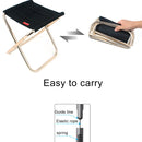 CLS Outdoor Portable Aluminum Alloy Fishing Barbecue Folding Stool, Size: 24.8*22.5*27cm(Black)