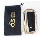 CLS Outdoor Portable Aluminum Alloy Fishing Barbecue Folding Stool, Size: 24.8*22.5*27cm(Black)