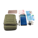 Outdoor Phone Carrying Case Pouch Nylon Crossbody Shoulder Waist Belt Wallet Bag with Carabiner, For iPhone 8 Plus / 7 Plus, Galaxy Note 8, Huawei P10, and other Smartphones Below 7 inch(Army Green)