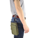 Outdoor Phone Carrying Case Pouch Nylon Crossbody Shoulder Waist Belt Wallet Bag with Carabiner, For iPhone 8 Plus / 7 Plus, Galaxy Note 8, Huawei P10, and other Smartphones Below 7 inch(Army Green)