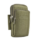 Outdoor Phone Carrying Case Pouch Nylon Crossbody Shoulder Waist Belt Wallet Bag with Carabiner, For iPhone 8 Plus / 7 Plus, Galaxy Note 8, Huawei P10, and other Smartphones Below 7 inch(Army Green)