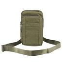 Outdoor Phone Carrying Case Pouch Nylon Crossbody Shoulder Waist Belt Wallet Bag with Carabiner, For iPhone 8 Plus / 7 Plus, Galaxy Note 8, Huawei P10, and other Smartphones Below 7 inch(Army Green)