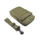 Outdoor Phone Carrying Case Pouch Nylon Crossbody Shoulder Waist Belt Wallet Bag with Carabiner, For iPhone 8 Plus / 7 Plus, Galaxy Note 8, Huawei P10, and other Smartphones Below 7 inch(Army Green)