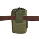 Outdoor Phone Carrying Case Pouch Nylon Crossbody Shoulder Waist Belt Wallet Bag with Carabiner, For iPhone 8 Plus / 7 Plus, Galaxy Note 8, Huawei P10, and other Smartphones Below 7 inch(Army Green)