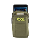Outdoor Phone Carrying Case Pouch Nylon Crossbody Shoulder Waist Belt Wallet Bag with Carabiner, For iPhone 8 Plus / 7 Plus, Galaxy Note 8, Huawei P10, and other Smartphones Below 7 inch(Army Green)