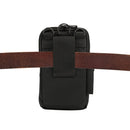 Outdoor Phone Carrying Case Pouch Nylon Crossbody Shoulder Waist Belt Wallet Bag with Carabiner, For iPhone 8 Plus / 7 Plus, Galaxy Note 8, Huawei P10, and other Smartphones Below 7 inch(Black)